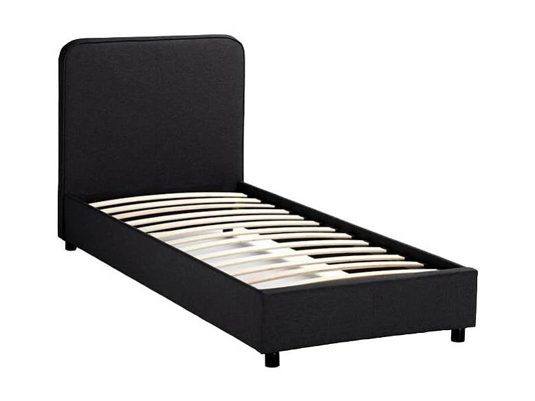 Lit 1 place 80x190 tissu avec sommier BANDERAS