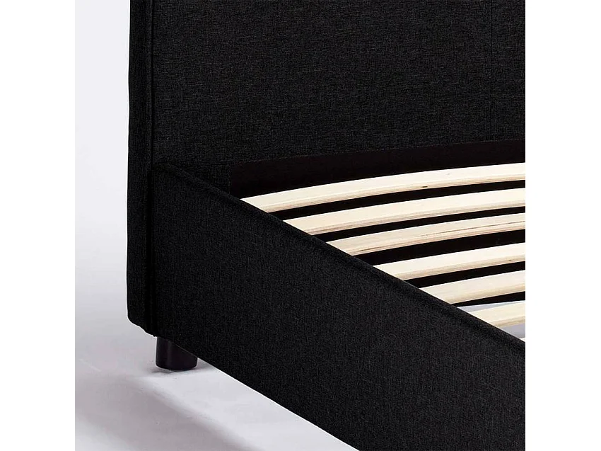 Lit 1 place 80x190 tissu avec sommier BANDERAS