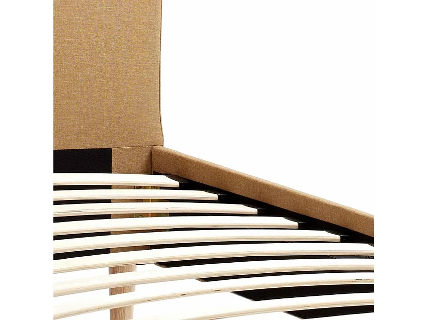 Letto singolo in tessuto e legno 80x190 con doghe SognoPerfetto