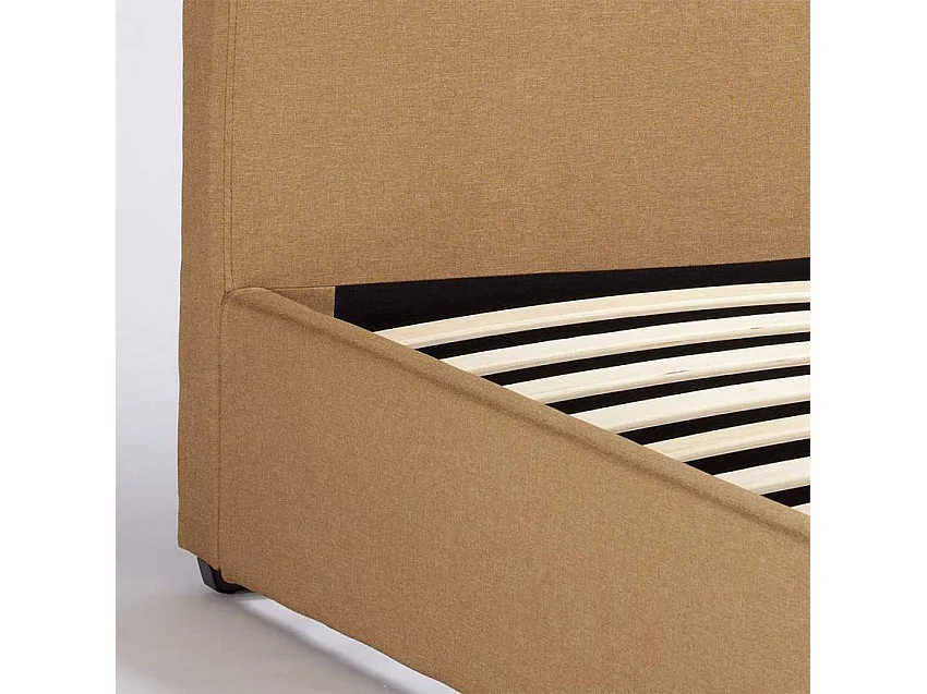 Cama doble de matrimonio en tela con red 160x190 Montreux King - Beige