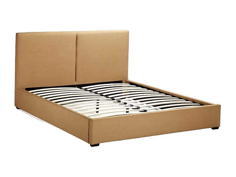 Cama doble de matrimonio en tela con red 160x190 Montreux King - Beige