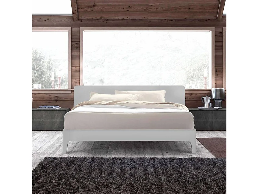 Letto moderno matrimoniale 160x200 in legno con doghe Magia