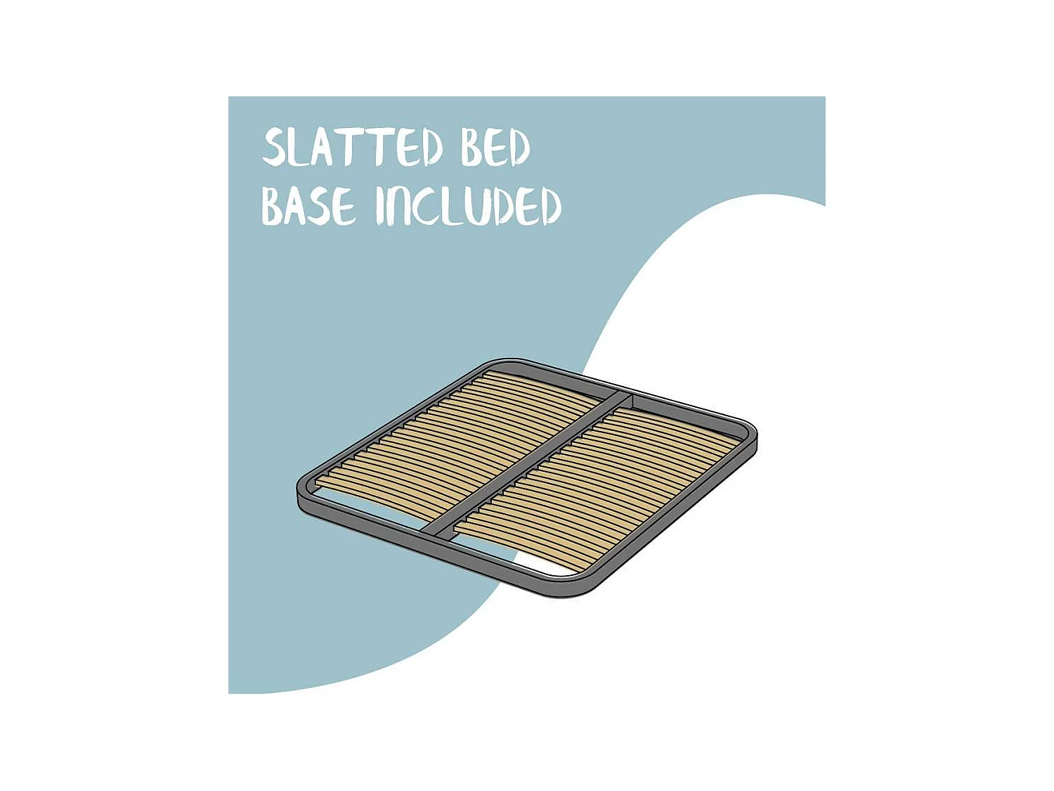 Lit Priya 170x210, sommier et bac à cappuccino