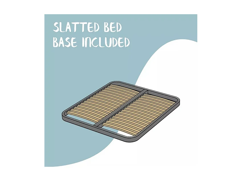 Lit Priya 170x210, sommier et bac à cappuccino