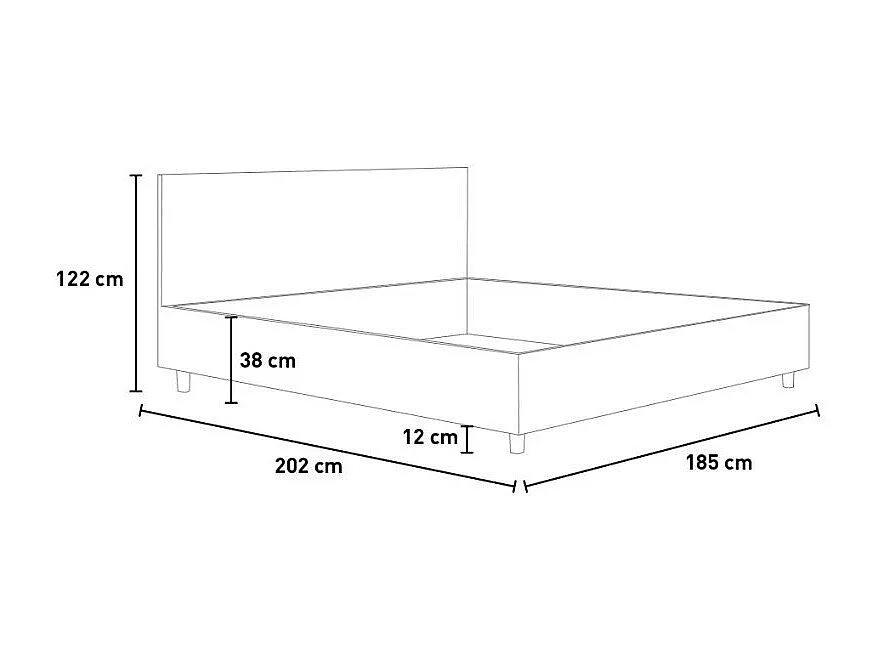 Letto Priya 170x190 rete e contenitore cappuccino