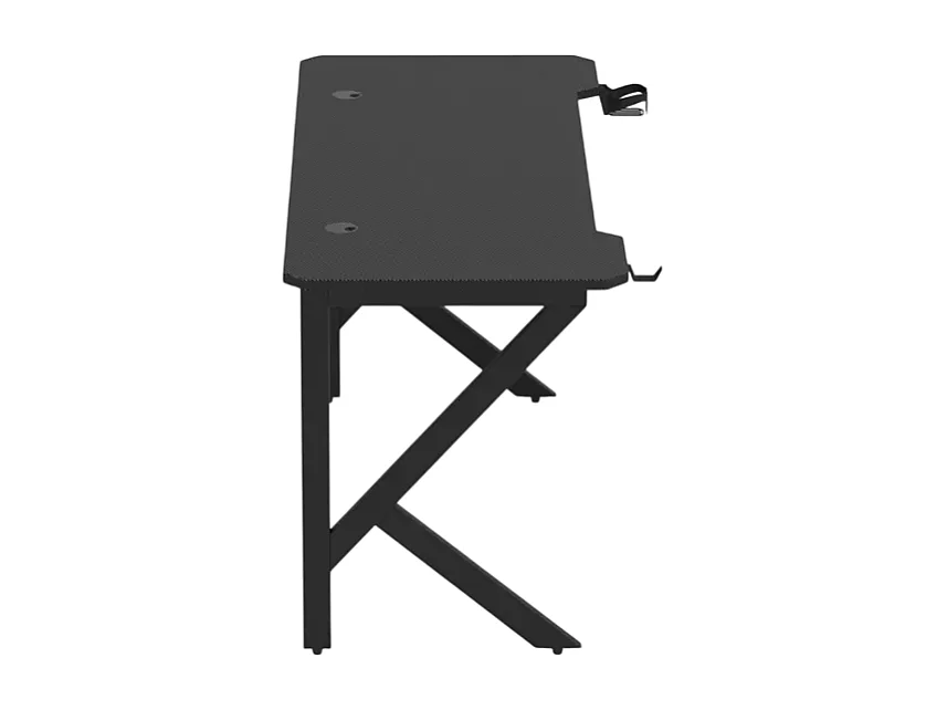 Ergonomischer Gaming-Schreibtisch Carbon 120x60cm Headset Sportbot 120 - Schwarz