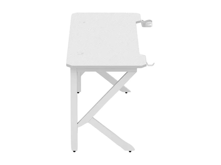 Bureau gamer ergonomique 120x60 cm carbone porte casque gobelet TOTU