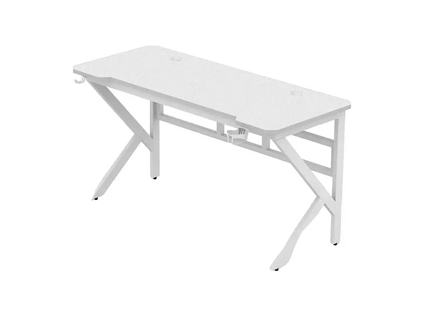 Bureau gamer ergonomique 120x60 cm carbone porte casque gobelet TOTU