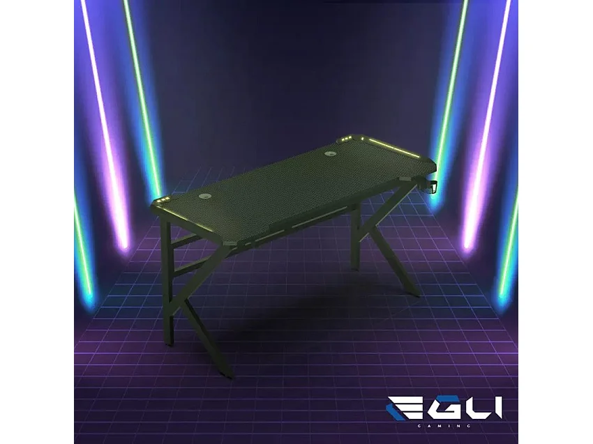 Scrivania da gaming LED portabicchiere design 120x60 Salvatore