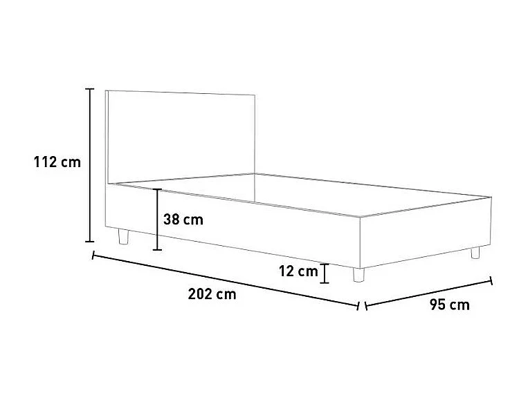 Cama Annalisa capuchino símil piel con base tapizada 80x190