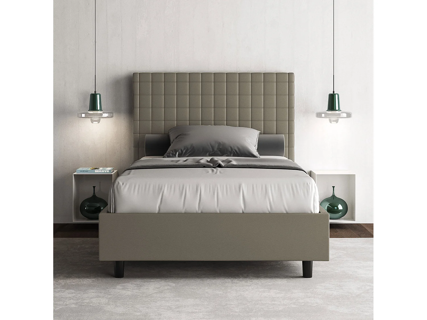 Somier Sunny bed 100x200 y contenedor capuchino