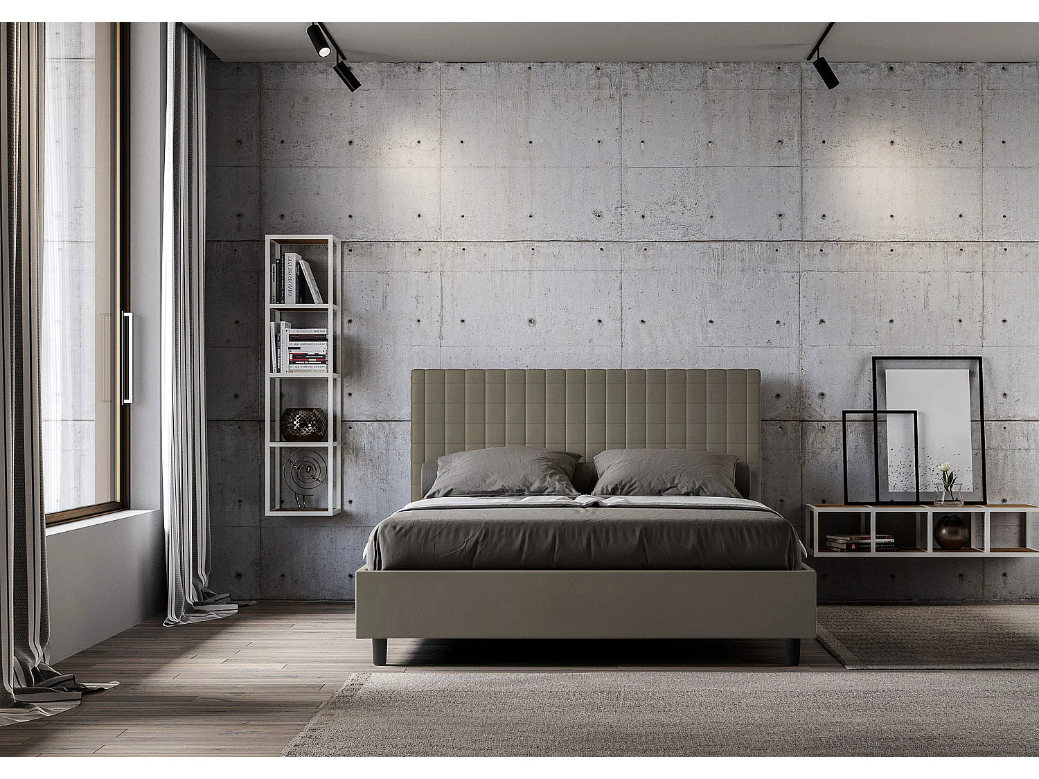 Cama Sunny 170x200 sin somier capuchino