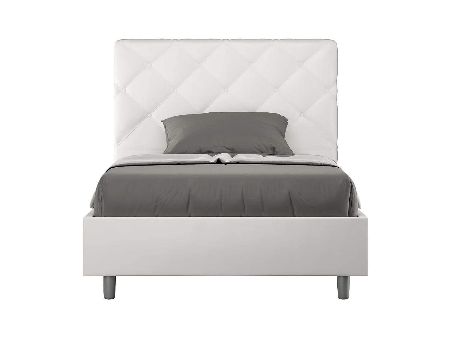 Letto Priya 100x200 rete e contenitore bianco