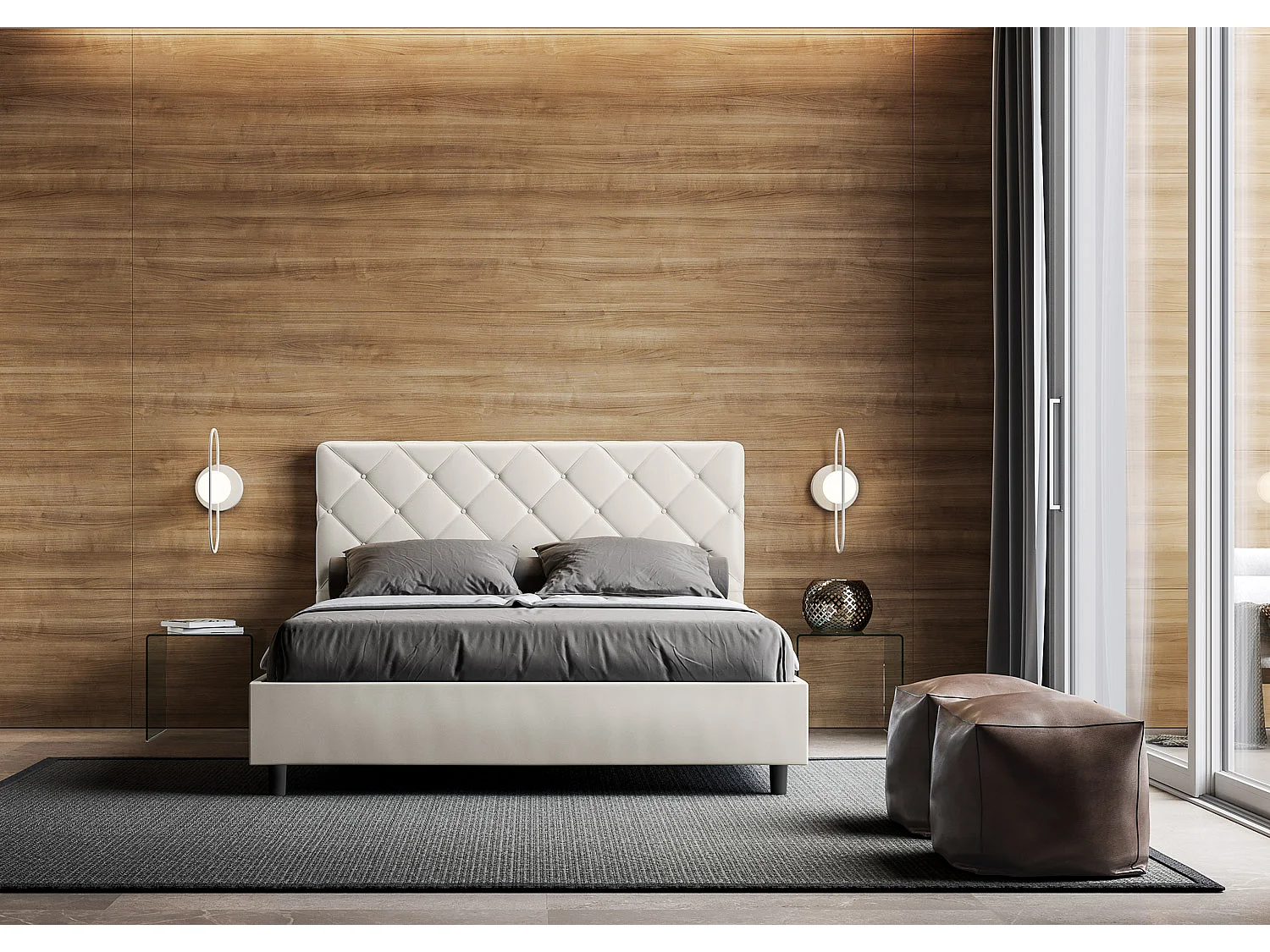 Lit Priya 170x190 sans sommier blanc