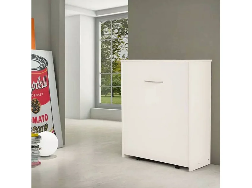 Cama plegable con colchón y lamas 80x190 Atena