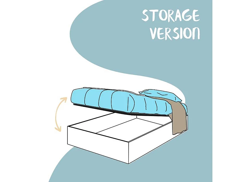 Letto con rete imbottito 80x190 similpelle tortora Annalisa