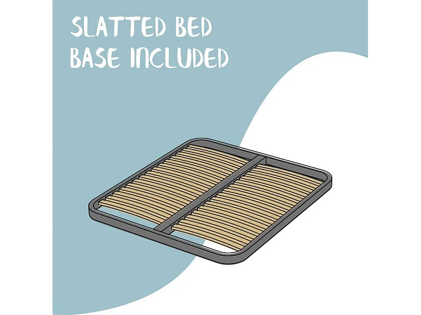 Cama Sunny 100x200 gris tórtola base y contenedor