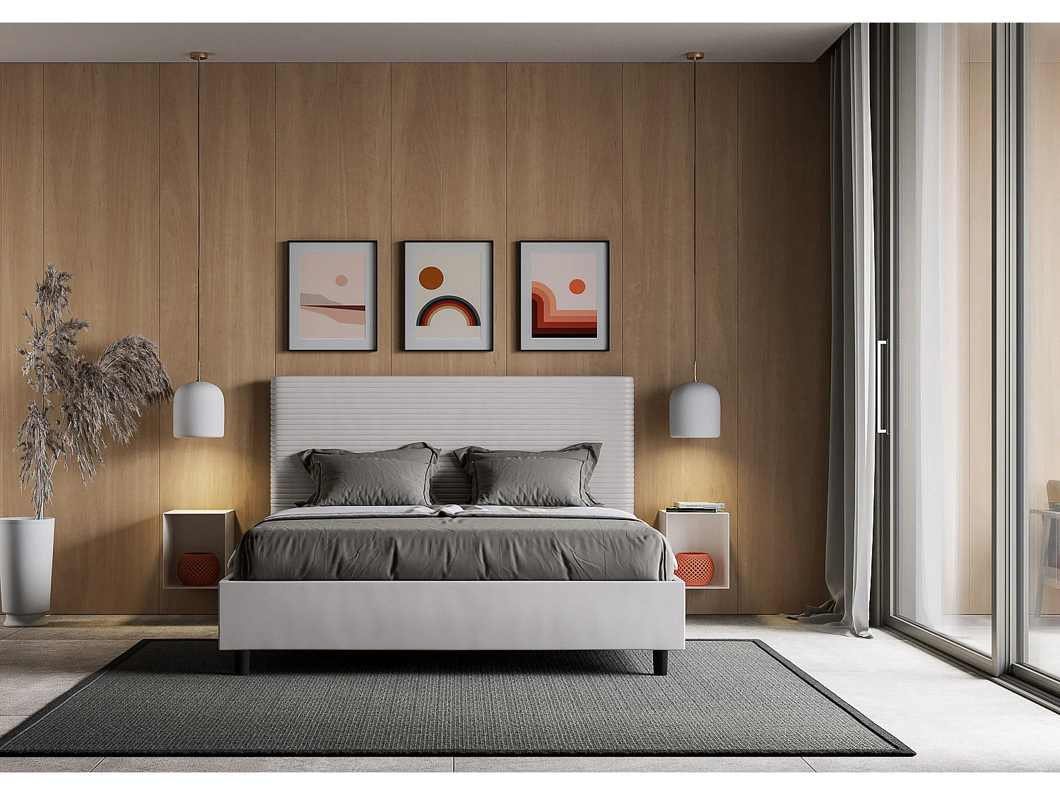 Letto Focus 170x210 con rete bianco