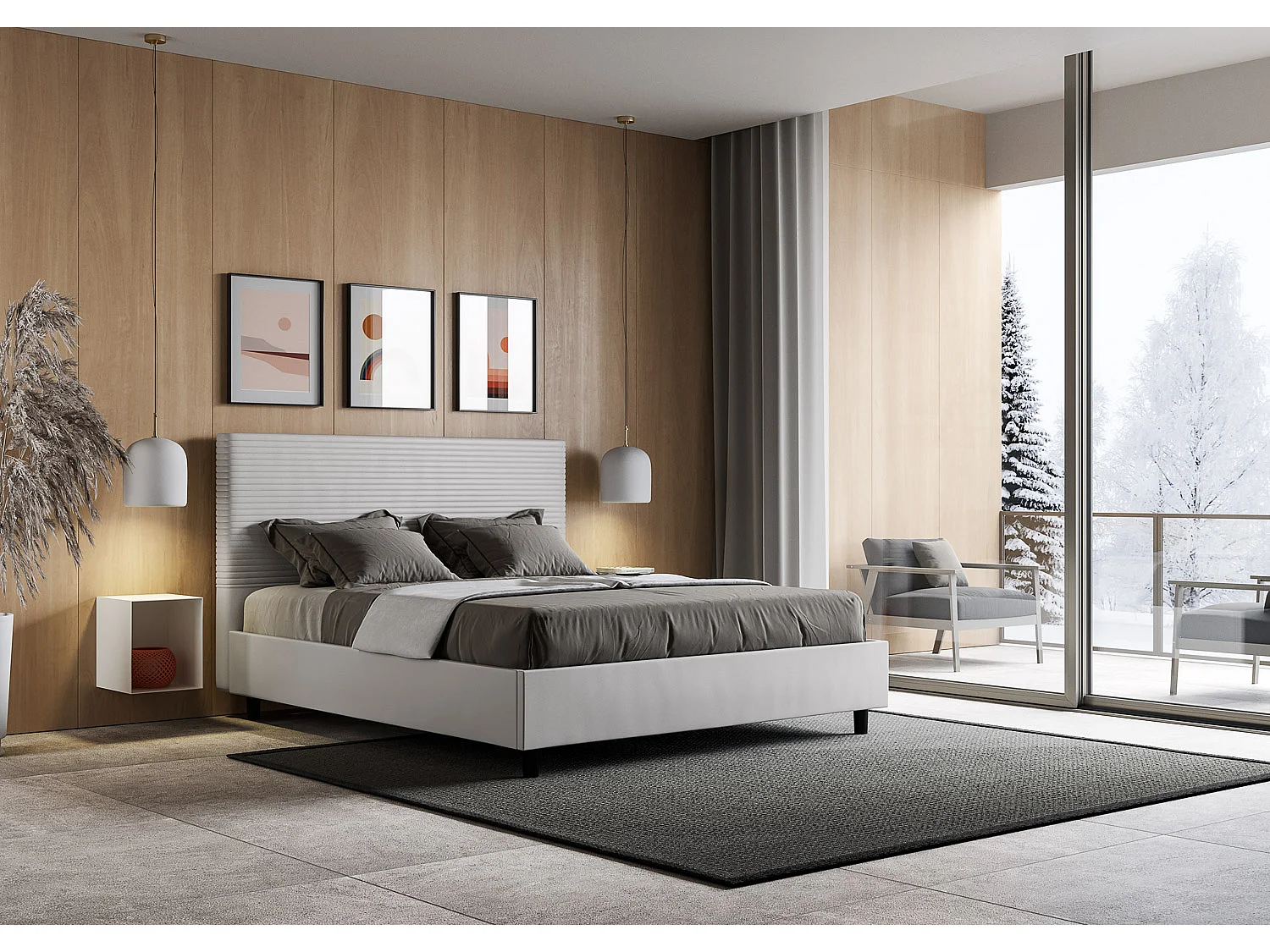 Letto Focus 170x200 senza rete bianco