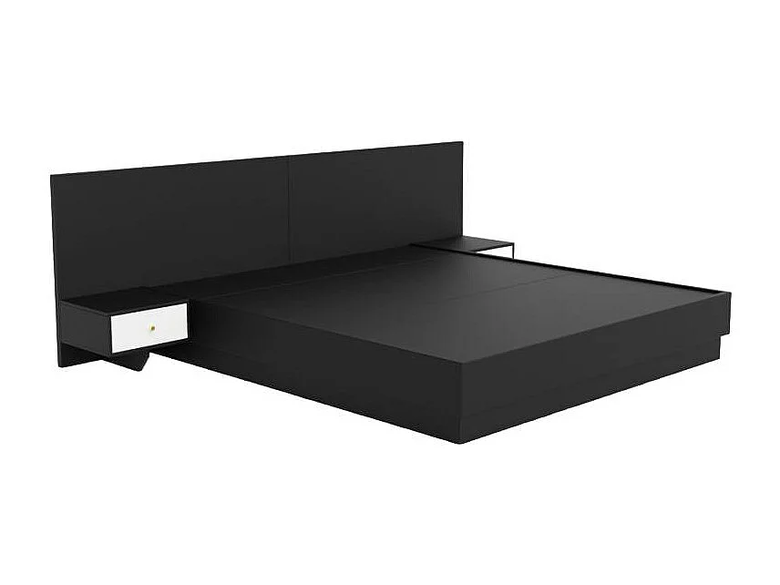 Letto contenitore matrimoniale 160x190 cm con comodini Trasparenza