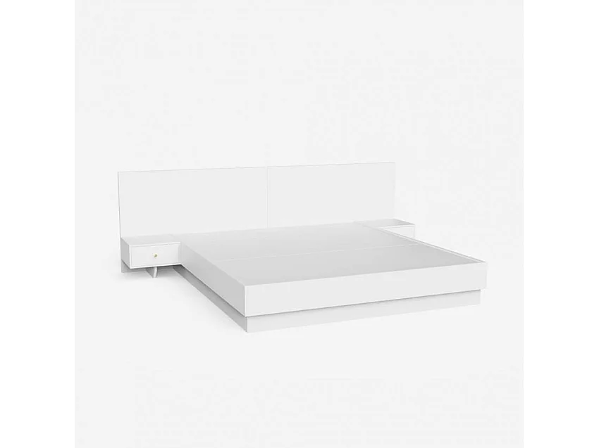 Letto contenitore matrimoniale 160x190 cm con comodini Trasparenza