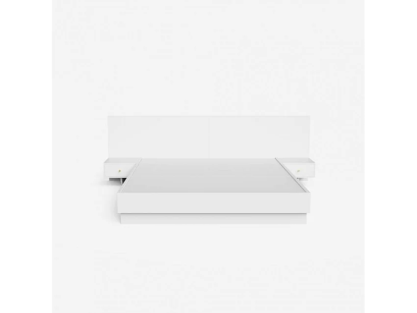 Letto contenitore matrimoniale 160x190 cm con comodini Trasparenza