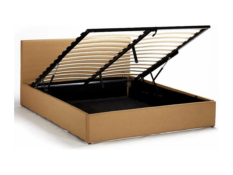 Lit double 160x190 avec sommier à lattes et coffre de rangement SCOTT