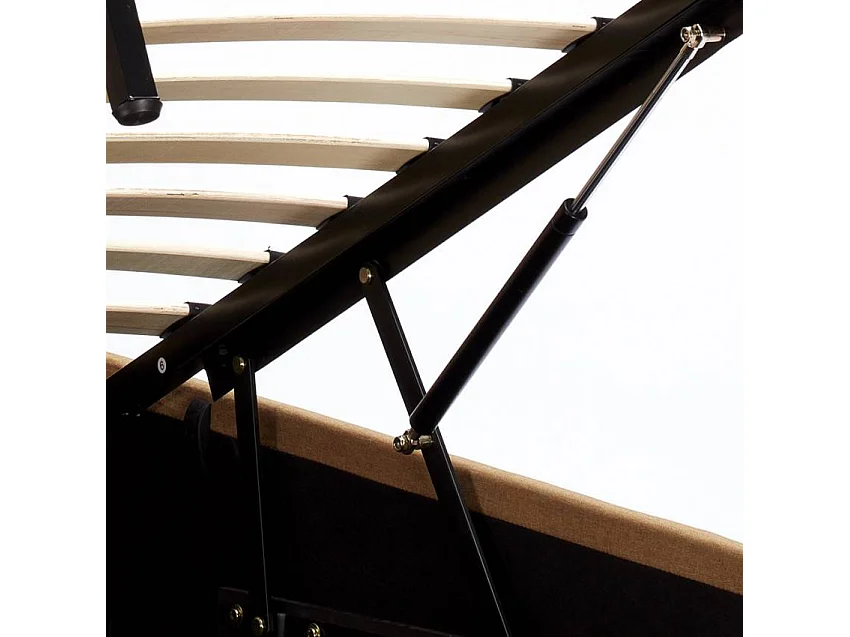 Lit double 160x190 avec sommier à lattes et coffre de rangement SCOTT