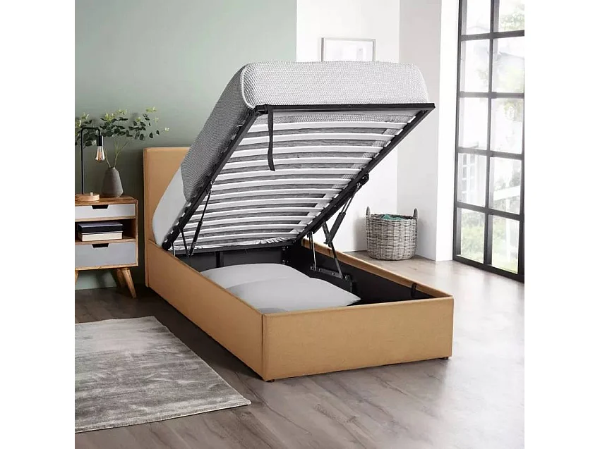 Letto singolo 80x190 con contenitore e doghe Stasi