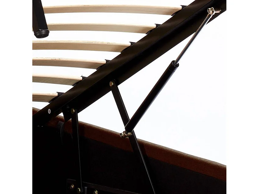 Lit double 160x190 avec sommier à lattes et coffre de rangement SCOTT