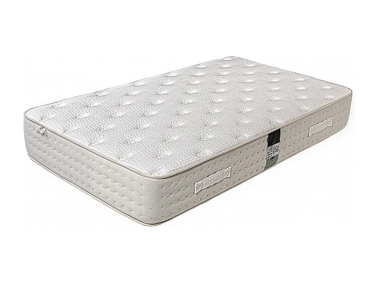 Ensemble Matelas Purlux, 26 cm, mousses haute densité, ferme, face été/hiver + sommier gris ep20cm, 90x190cm