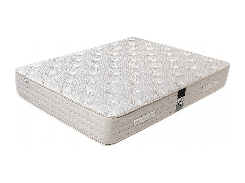 Ensemble Matelas Purlux, 26 cm, mousses haute densité, ferme, face été/hiver + sommier beige ep20cm + oreiller + couette, 140x190cm