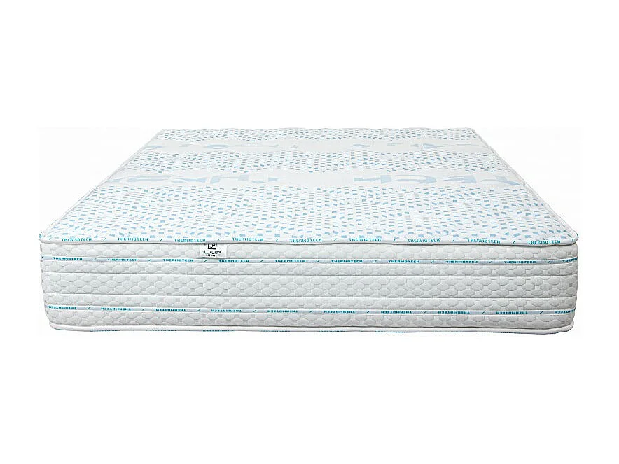 Ensemble Sommier (20cm) et Matelas Thermotec (24 cm) :mousse haute densité, ferme,double face, 140x190cm