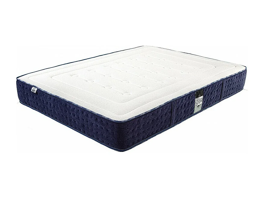 Ensemble Matelas Nuage (24cm), Sommier (13cm), Oreiller et Couette -mousse haute densité, mi-ferme, face été/hiver, 160x200cm