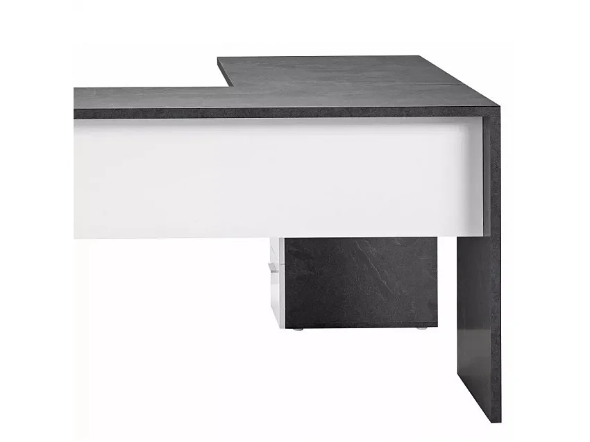 Bureau d'angle 180x160 avec commode à 3 tiroirs LISA