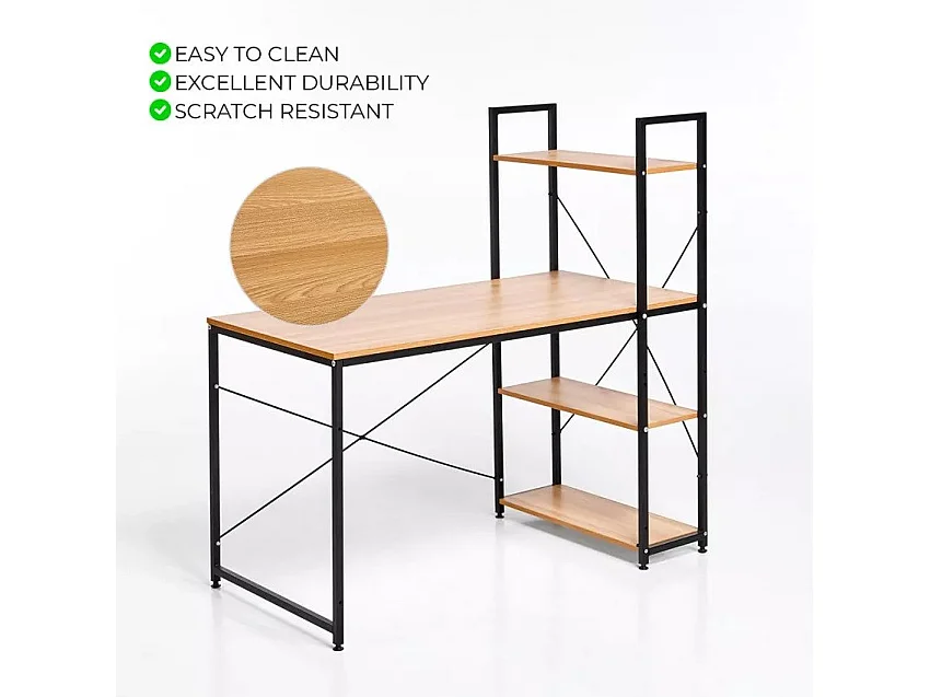 Scrivania angolare stile industriale 120x60 Cecilia