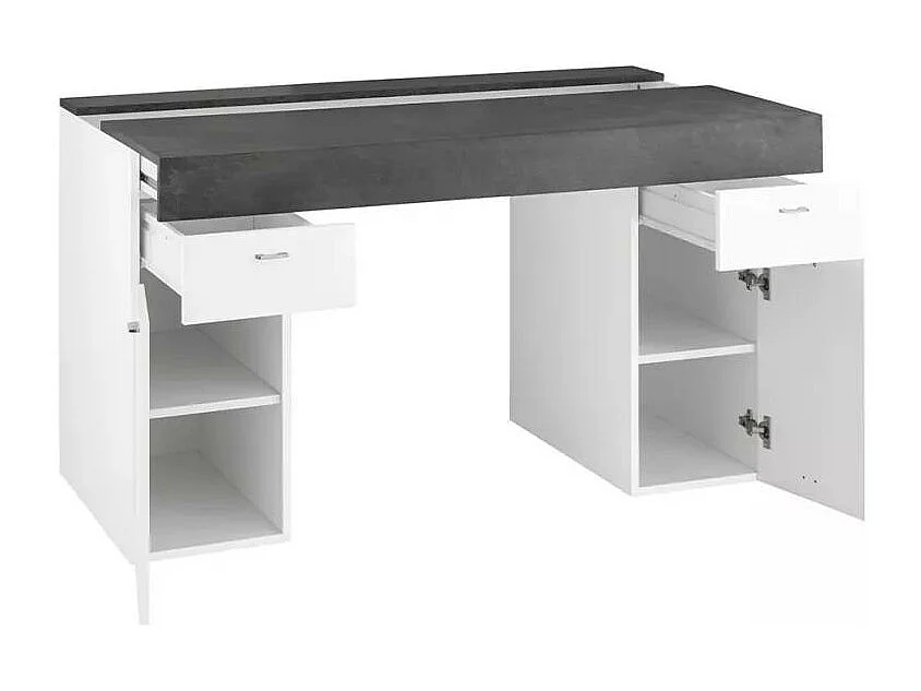 Scrivania 130x60 con piano scorrevole per camera e ufficio Ugo