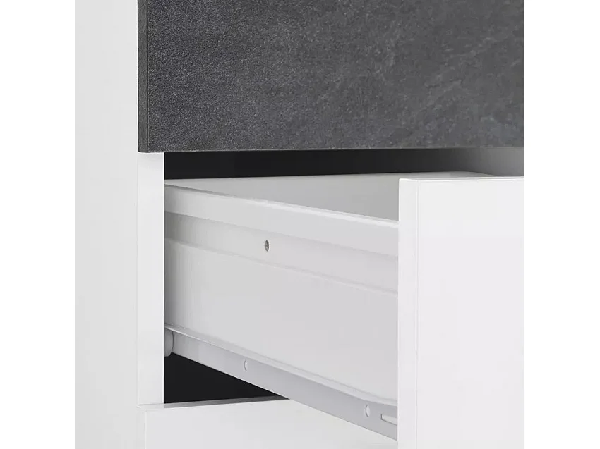 Scrivania 130x60 con piano scorrevole per camera e ufficio Ugo