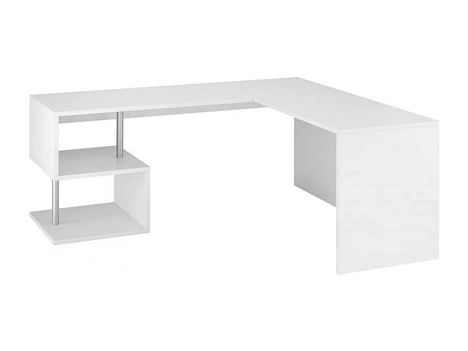 Scrivania angolare 180x160 bianca di design moderno Giovanni