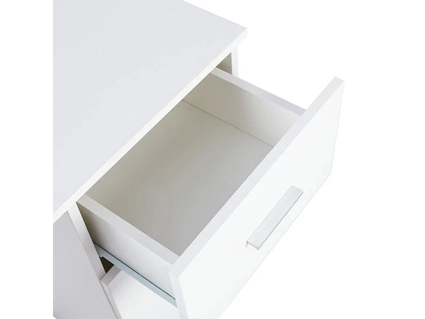 Escritorio de oficina moderno que ocupa poco espacio con puerta y cajón 110x45x77 cm Lythes Light