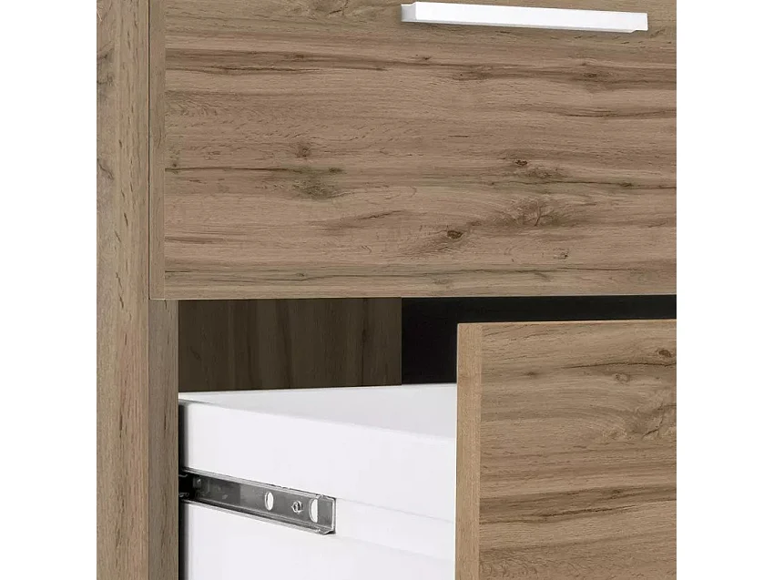 Bureau d'angle bois moderne design 3 tiroirs SADIMOL