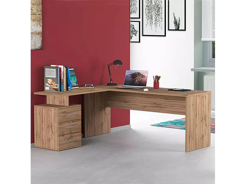 Escritorio moderno de madera 3 cajones New Selina WD