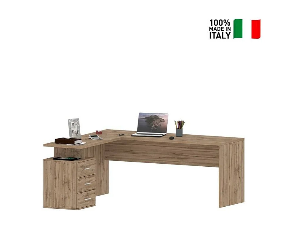 Escritorio moderno de madera 3 cajones New Selina WD