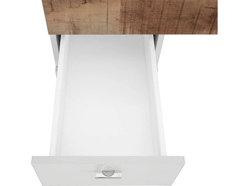 Scrivania da salotto 130x60 con piano scorrevole compatto Olivia