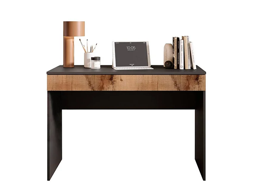 Bureau moderne avec rangement 110x50x76 cm étude et travail CHARLIE