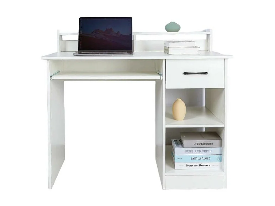 Scrivania compatta alta 106x56 con cassetto e piano scorrevole Renata