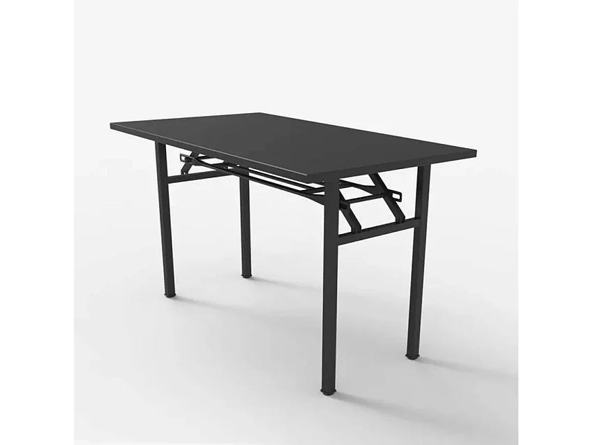 Escritorio oficina plegable salvaespacio teletrabajo Foldesk 100 x 60 cm - Negro