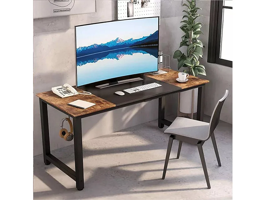 Industriedesign Büro Schreibtisch Metall Kopfhörerhalter 160x60 Stuttgart