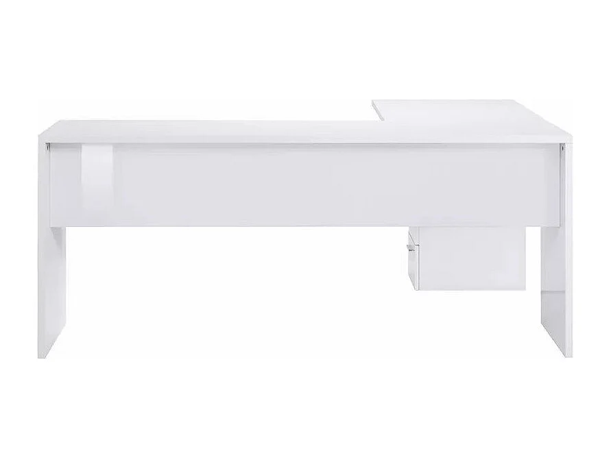 Bureau d'angle moderne 180x160 commode 3 tiroirs AMELIA