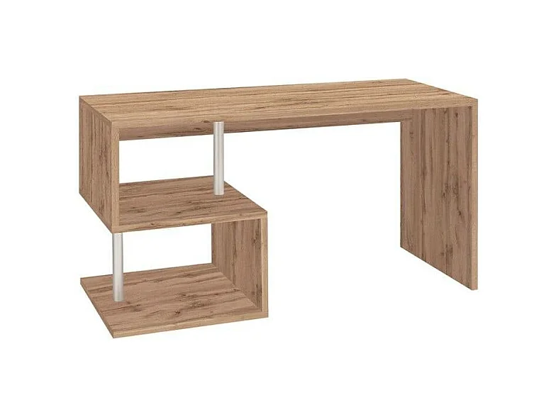 Bureau bois design moderne 140x60cm compact LAZAR